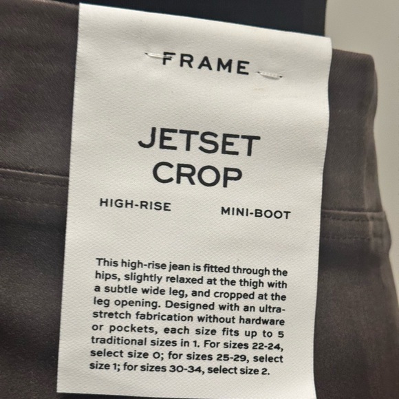 FRAME The Jetset Crop Hi-Rise Mini-Boot Cut Stretch Denim NWT SZ 2 (30-34) - Picture 7 of 8